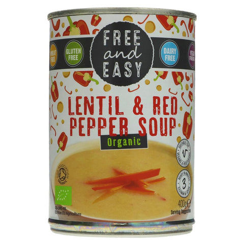 Free&Easy Org Lentil Red Pep Soup
