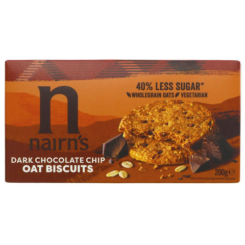 Nairns Dk Choc Chip Oat Biscuits