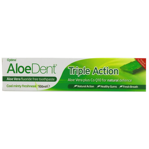 Past dannedd Aloe Dent Action Triphlyg